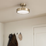 Kichler Lighting Riu 14.25 in. 1-Light Champagne Bronze Integrated LED Semi-Flush Mount Light