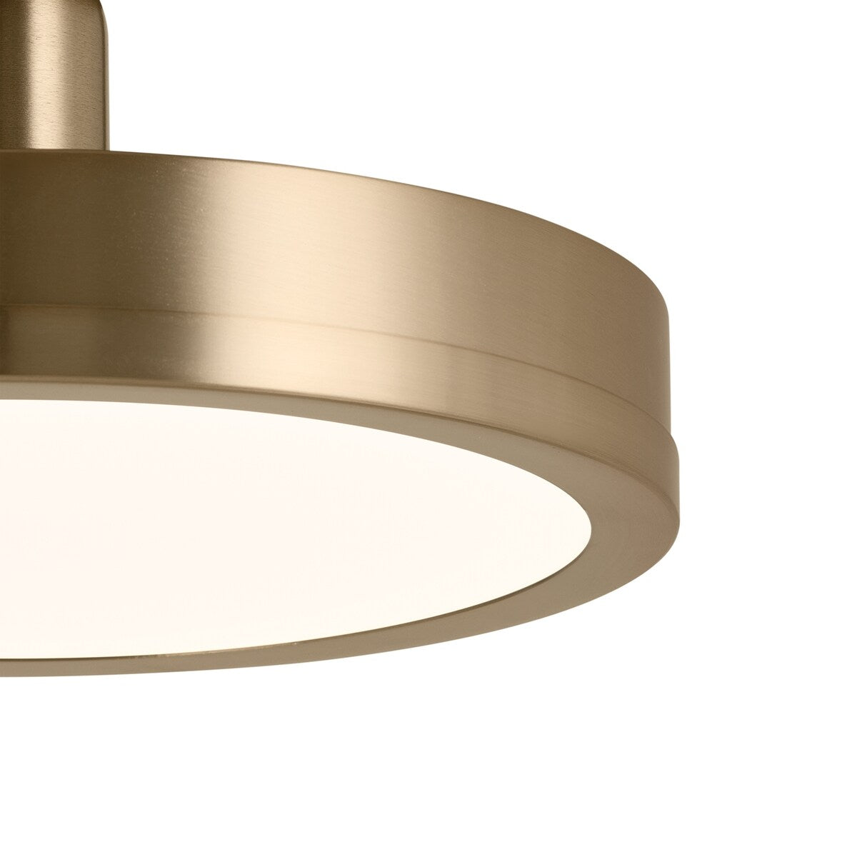 Kichler Lighting Riu 14.25 in. 1-Light Champagne Bronze Integrated LED Semi-Flush Mount Light