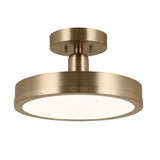 Kichler Lighting Riu 14.25 in. 1-Light Champagne Bronze Integrated LED Semi-Flush Mount Light