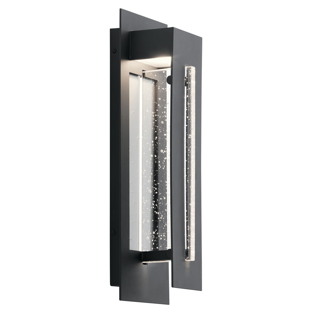 Kichler Lighting River Path Collection 1-light Textured Black Outdoor LED Wall Sconce
