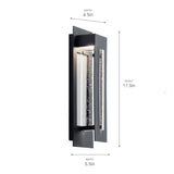 Kichler Lighting River Path Collection 1-light Textured Black Outdoor LED Wall Sconce