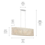 Kichler Lighting Sayulita 4-Light White Wicker Chandelier