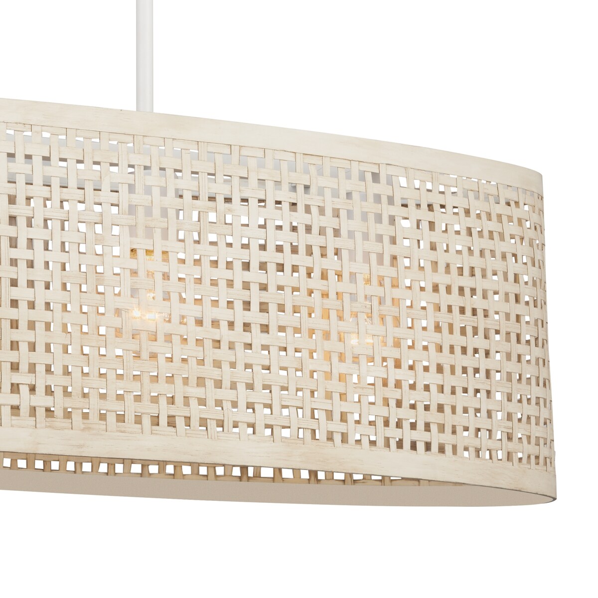 Kichler Lighting Sayulita 4-Light White Wicker Chandelier