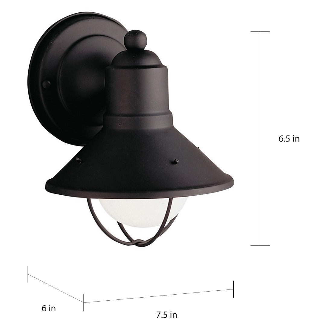 Kichler Lighting Seaside Collection 1-light Black Outdoor Wall Sconce
