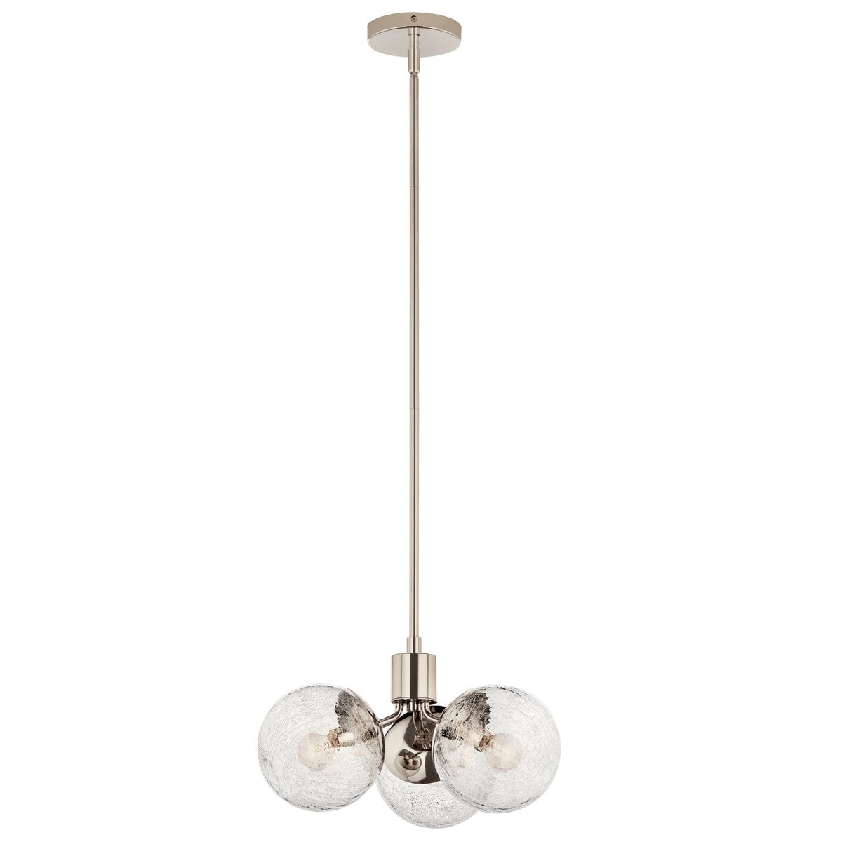 Kichler Lighting Silvarious Crackle Glass Convertible Chandelier