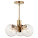 Kichler Lighting Silvarious Crackle Glass Convertible Chandelier