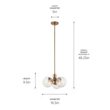 Kichler Lighting Silvarious Crackle Glass Convertible Chandelier