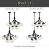 Kichler Lighting Silvarious Crackle Glass Convertible Chandelier