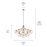 Kichler Lighting Silvarious Crackle Glass Convertible Chandelier