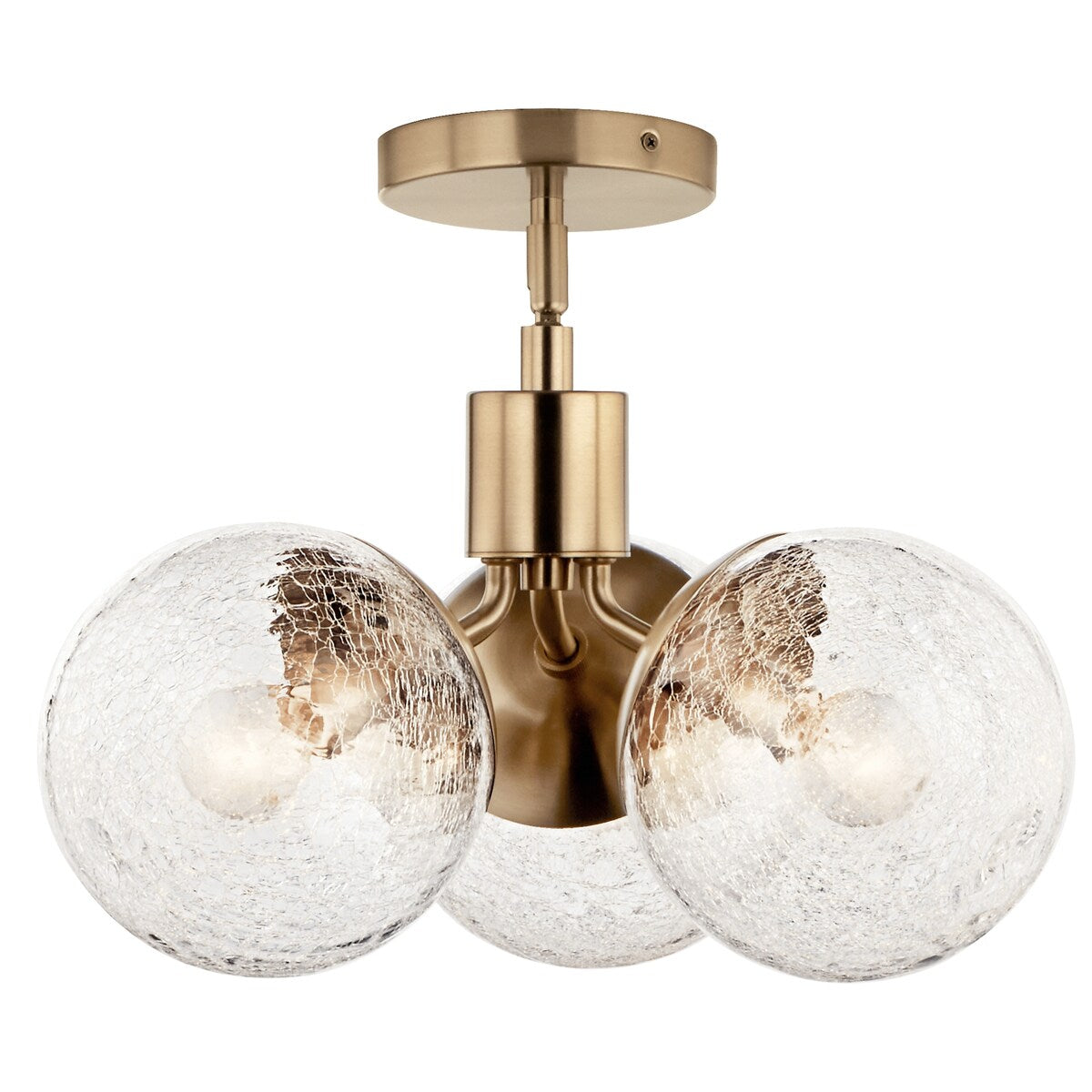 Kichler Lighting Silvarious Crackle Glass Convertible Chandelier