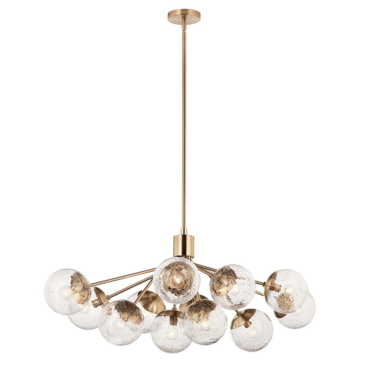 Kichler Lighting Silvarious Crackle Glass Convertible Chandelier