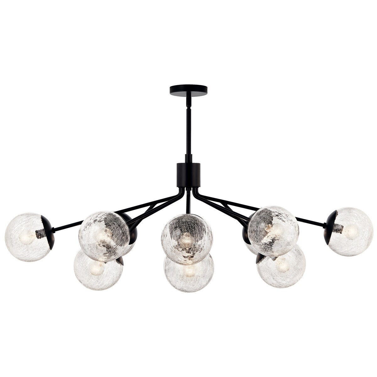Kichler Lighting Silvarious Crackle Glass Convertible Chandelier