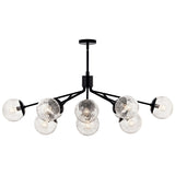 Kichler Lighting Silvarious Crackle Glass Convertible Chandelier