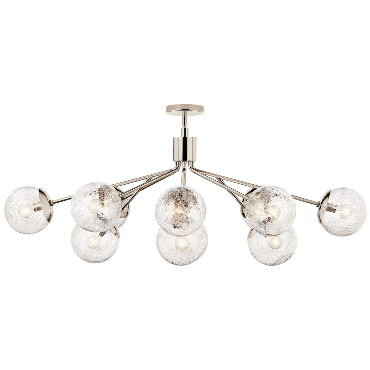 Kichler Lighting Silvarious Crackle Glass Convertible Chandelier
