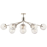 Kichler Lighting Silvarious Crackle Glass Convertible Chandelier