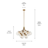 Kichler Lighting Silvarious Crackle Glass Convertible Chandelier