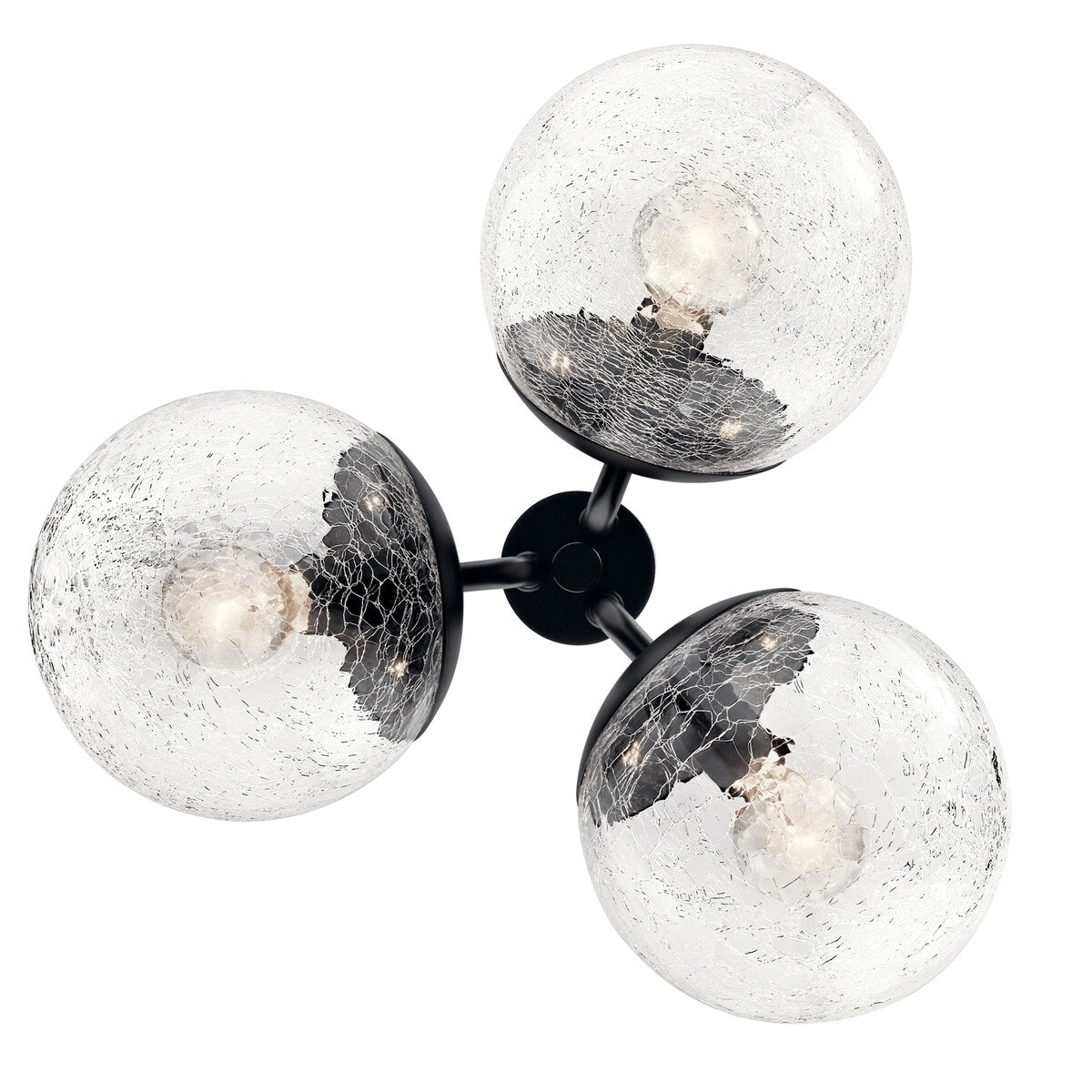 Kichler Lighting Silvarious Crackle Glass Convertible Chandelier