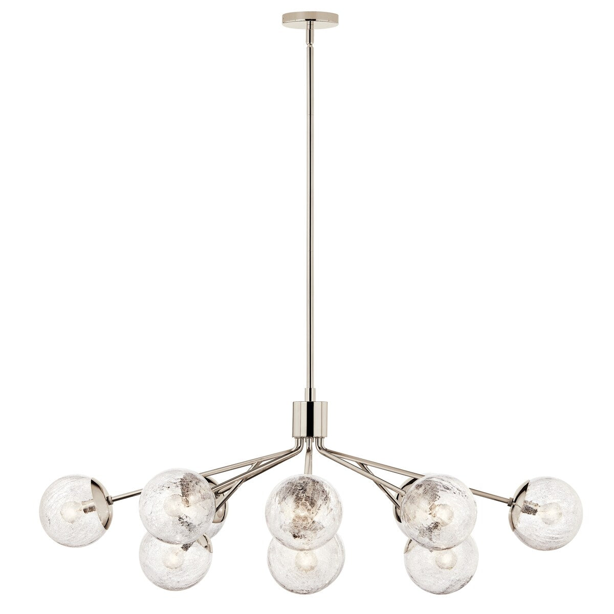 Kichler Lighting Silvarious Crackle Glass Convertible Chandelier