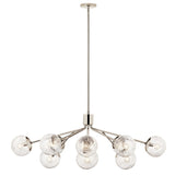 Kichler Lighting Silvarious Crackle Glass Convertible Chandelier