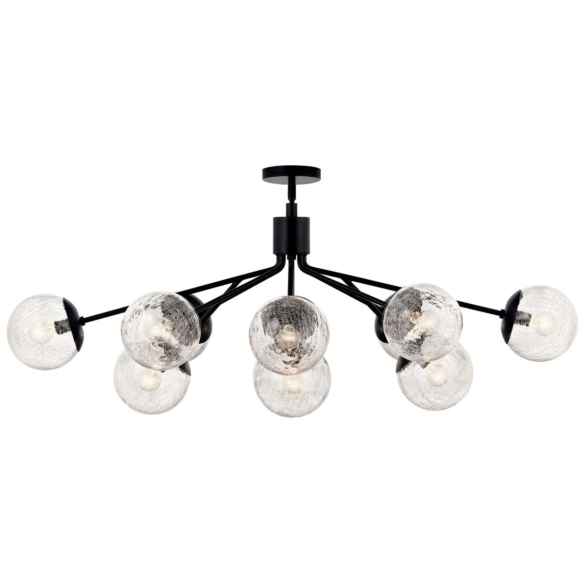 Kichler Lighting Silvarious Crackle Glass Convertible Chandelier