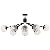 Kichler Lighting Silvarious Crackle Glass Convertible Chandelier