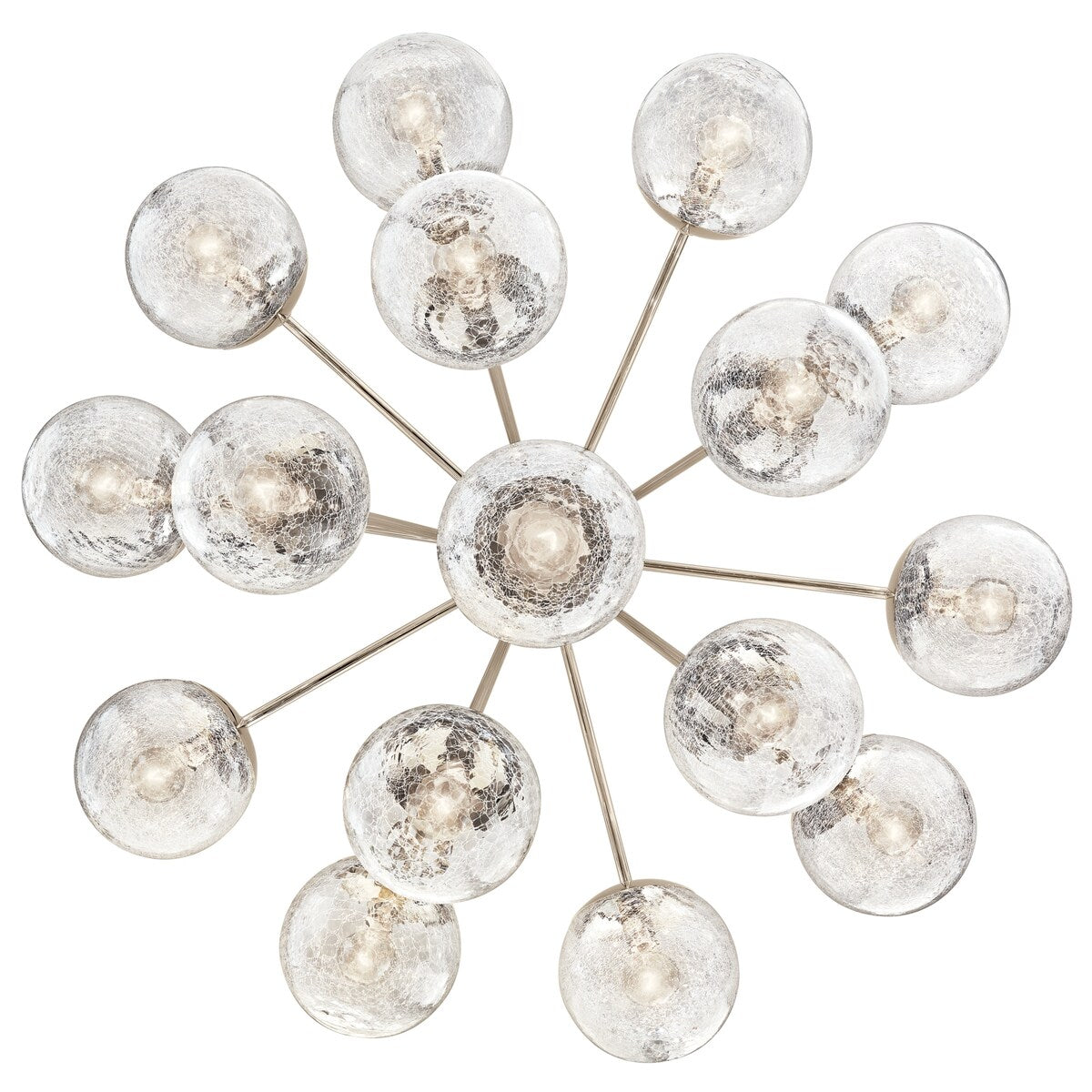 Kichler Lighting Silvarious Crackle Glass Convertible Chandelier