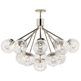 Kichler Lighting Silvarious Crackle Glass Convertible Chandelier