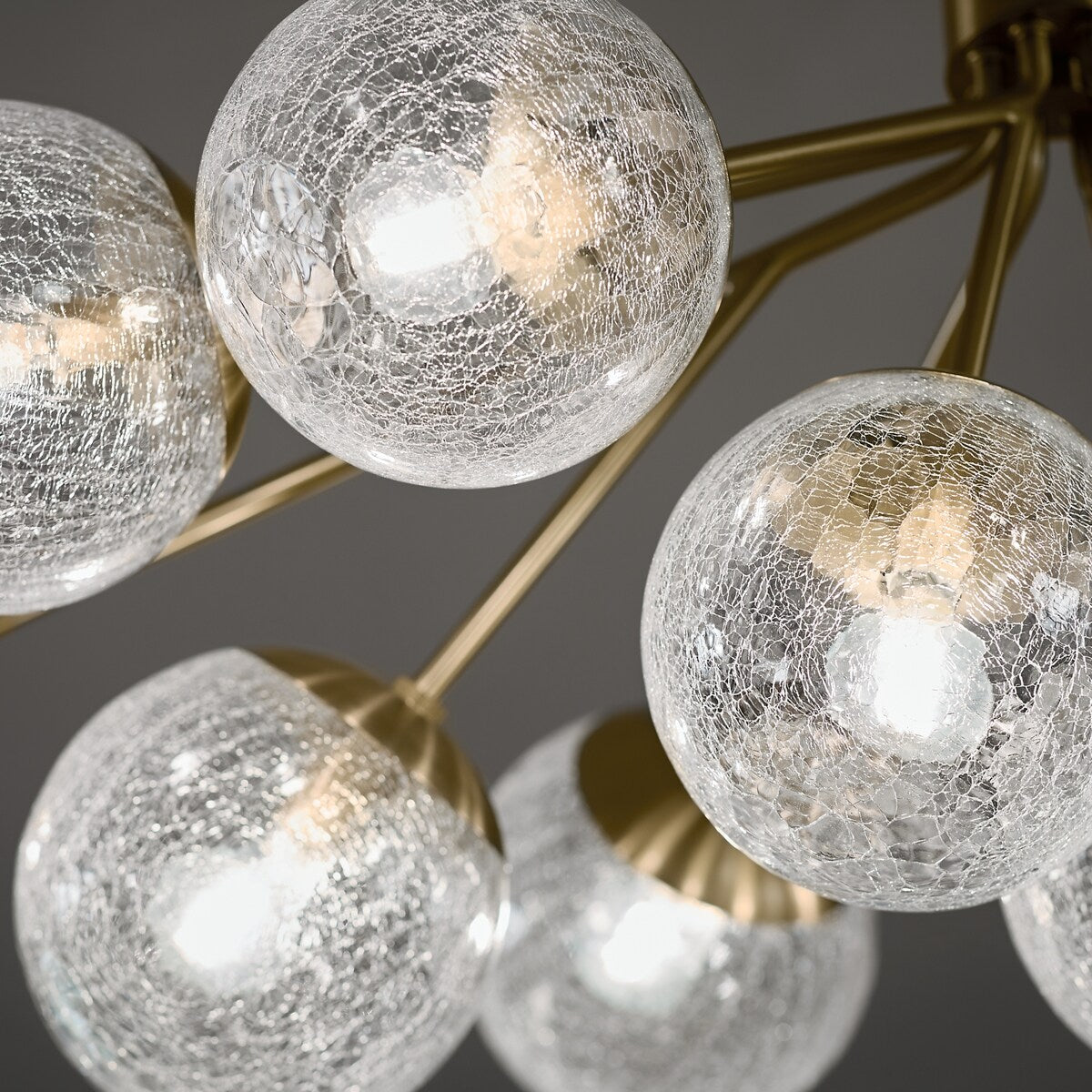 Kichler Lighting Silvarious Crackle Glass Convertible Chandelier