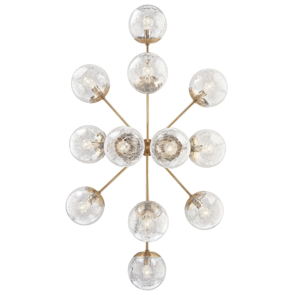 Kichler Lighting Silvarious Crackle Glass Convertible Chandelier