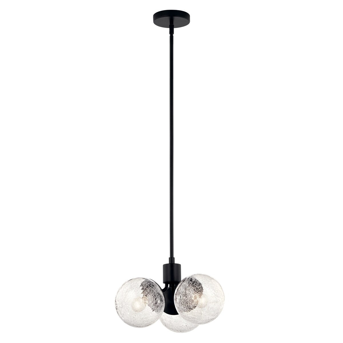 Kichler Lighting Silvarious Crackle Glass Convertible Chandelier