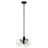 Kichler Lighting Silvarious Crackle Glass Convertible Chandelier