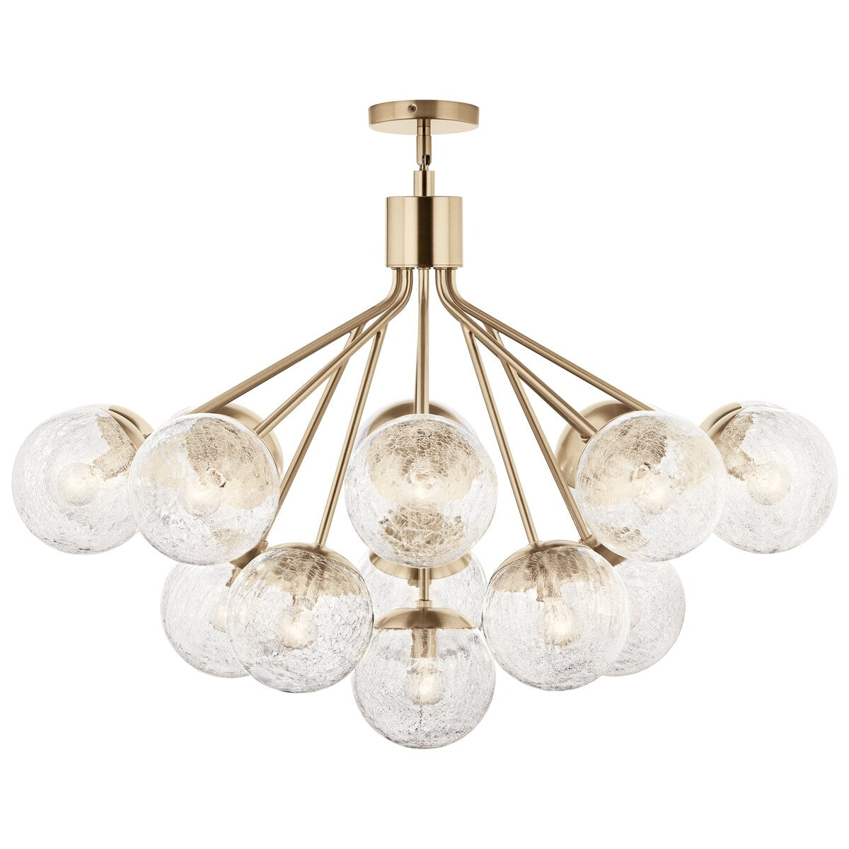 Kichler Lighting Silvarious Crackle Glass Convertible Chandelier