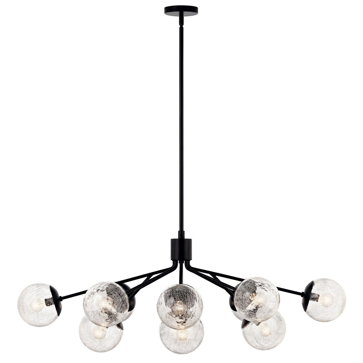 Kichler Lighting Silvarious Crackle Glass Convertible Chandelier