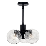 Kichler Lighting Silvarious Crackle Glass Convertible Chandelier