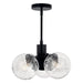 Kichler Lighting Silvarious Crackle Glass Convertible Chandelier