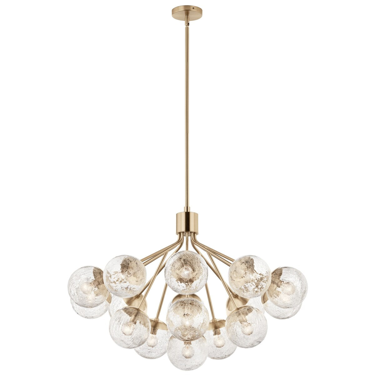 Kichler Lighting Silvarious Crackle Glass Convertible Chandelier