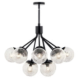 Kichler Lighting Silvarious Crackle Glass Convertible Chandelier