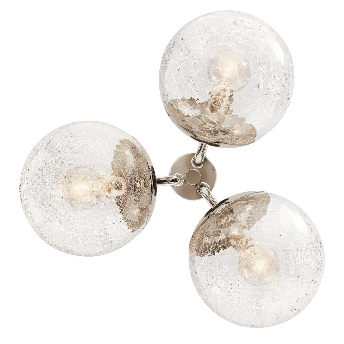 Kichler Lighting Silvarious Crackle Glass Convertible Chandelier