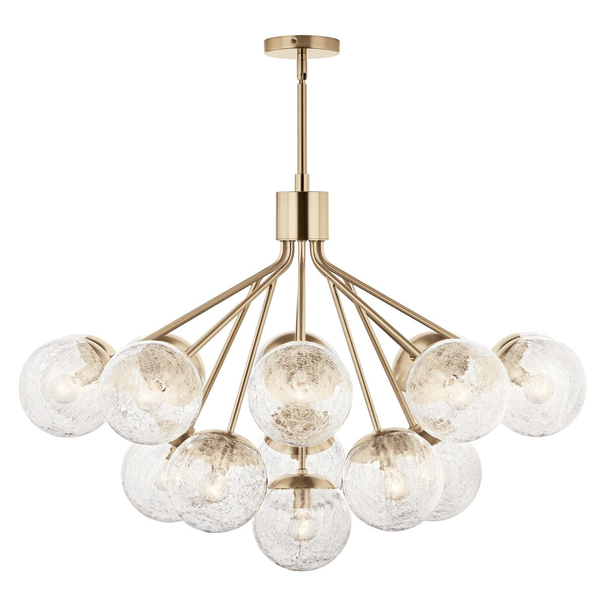 Kichler Lighting Silvarious Crackle Glass Convertible Chandelier