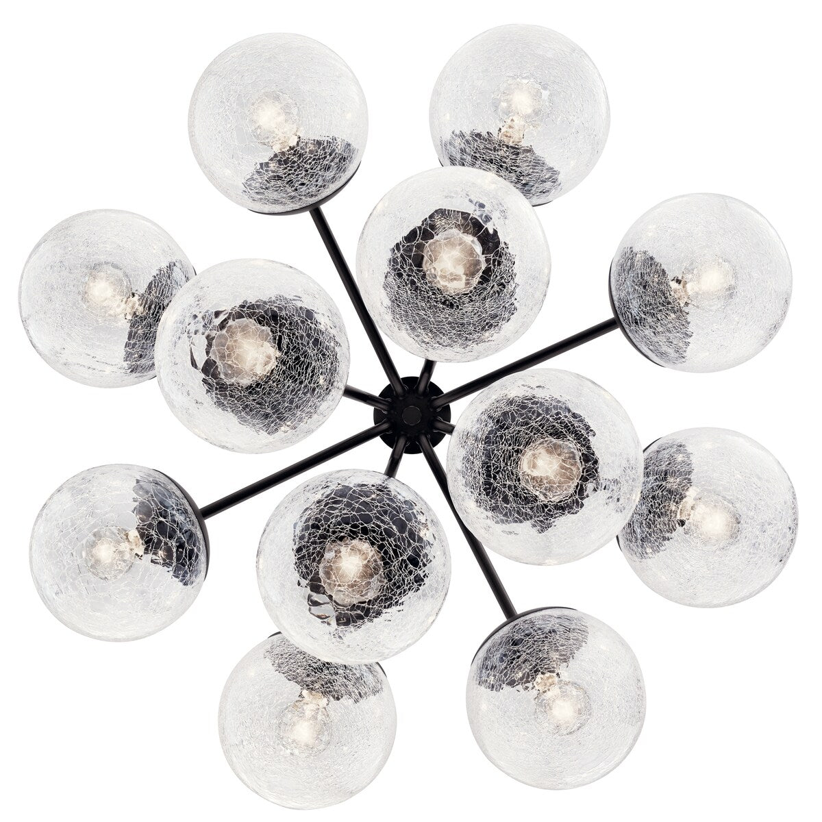 Kichler Lighting Silvarious Crackle Glass Convertible Chandelier