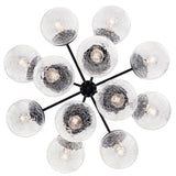 Kichler Lighting Silvarious Crackle Glass Convertible Chandelier