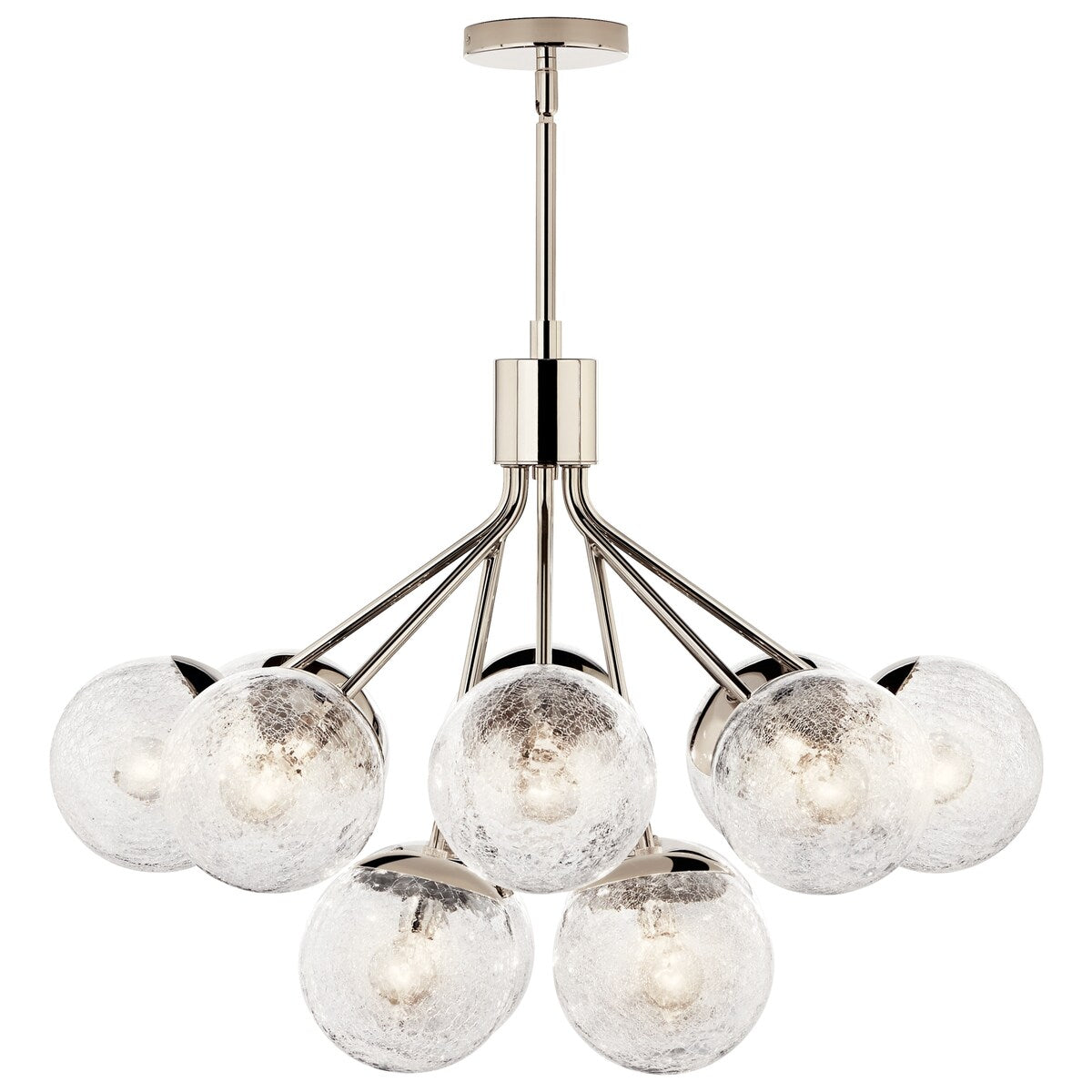 Kichler Lighting Silvarious Crackle Glass Convertible Chandelier