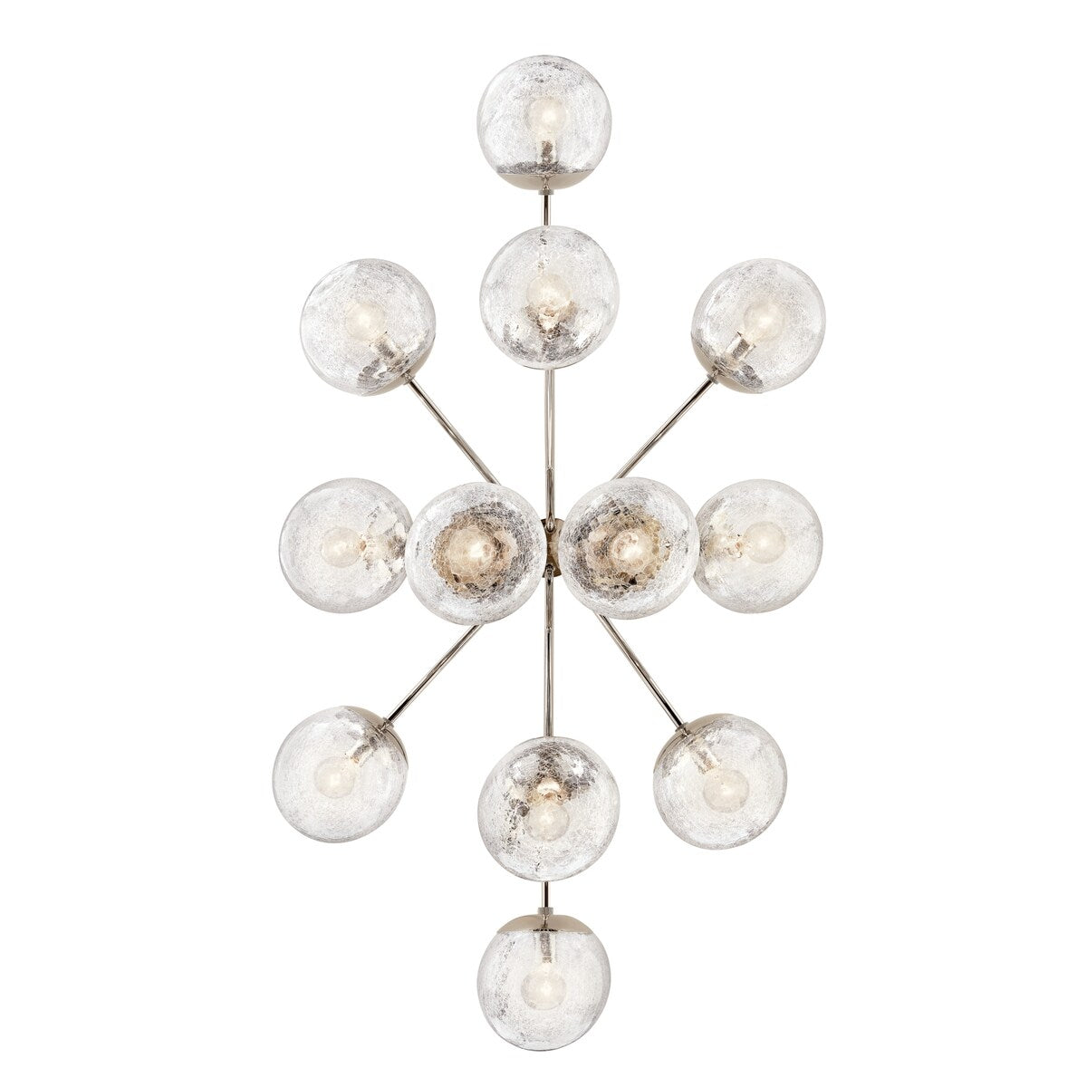 Kichler Lighting Silvarious Crackle Glass Convertible Chandelier