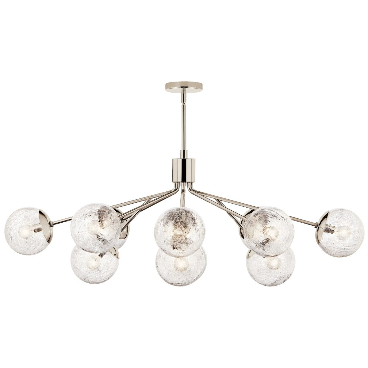 Kichler Lighting Silvarious Crackle Glass Convertible Chandelier