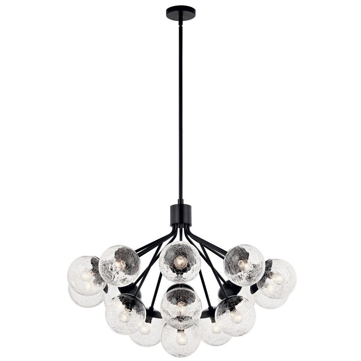 Kichler Lighting Silvarious Crackle Glass Convertible Chandelier