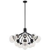 Kichler Lighting Silvarious Crackle Glass Convertible Chandelier