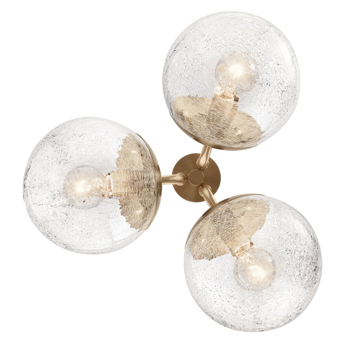 Kichler Lighting Silvarious Crackle Glass Convertible Chandelier