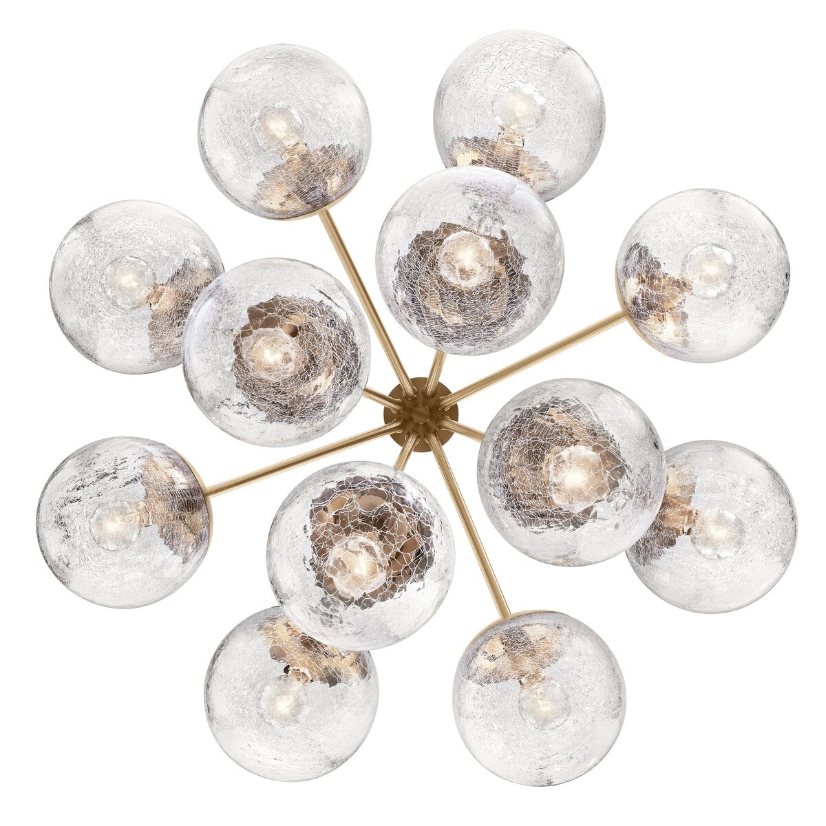 Kichler Lighting Silvarious Crackle Glass Convertible Chandelier