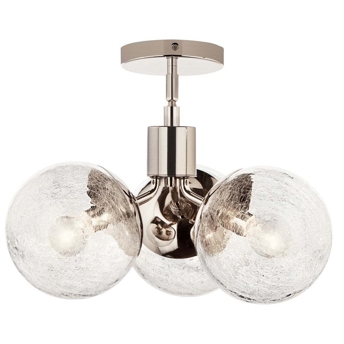 Kichler Lighting Silvarious Crackle Glass Convertible Chandelier
