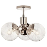 Kichler Lighting Silvarious Crackle Glass Convertible Chandelier
